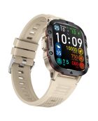 Montre connectée NASA SPORT Grand écran résolution haute définition bracelet en silicone beige