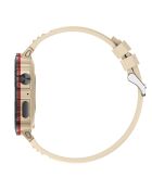 Montre connectée NASA SPORT Grand écran résolution haute définition bracelet en silicone beige