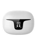 Ecouteurs sans fil (TWS) Bluetooth 5.3 affichage LED Edition ECLIPSE blancs