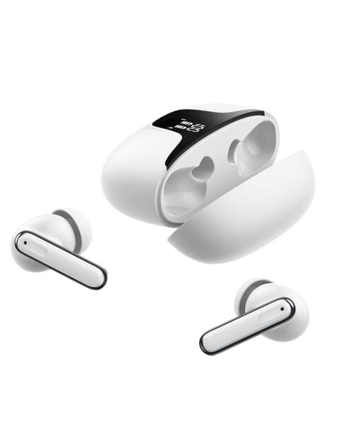 Auricolari wireless (TWS) Bluetooth 5.3 con display LED bianco ECLIPSE Edition