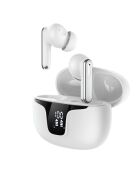 Ecouteurs sans fil (TWS) Bluetooth 5.3 affichage LED Edition ECLIPSE blancs