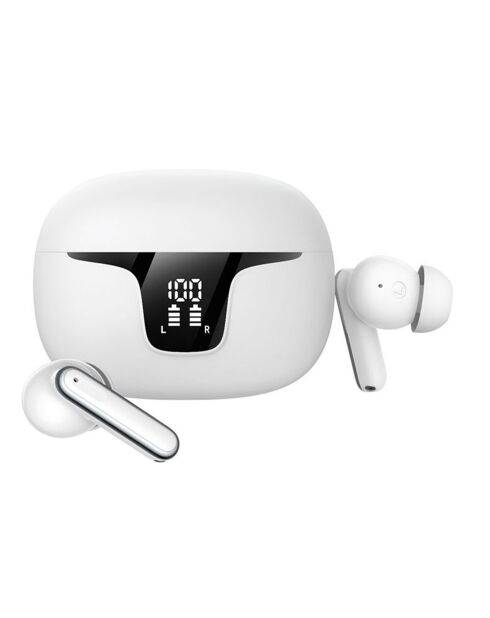 Auricolari wireless (TWS) Bluetooth 5.3 con display LED bianco ECLIPSE Edition