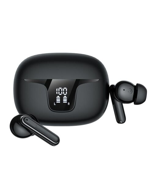 Auricolari wireless (TWS) Bluetooth 5.3 nero con display LED ECLIPSE Edition