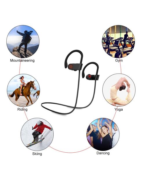 URBAN CITY edition Bluetooth 5.0 sporthoofdtelefoon zwart