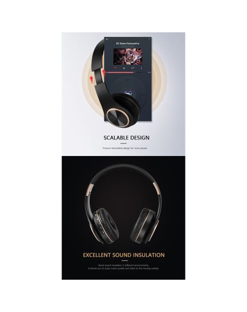 Witte Studio Edition Bluetooth V5.0 stereohoofdtelefoon