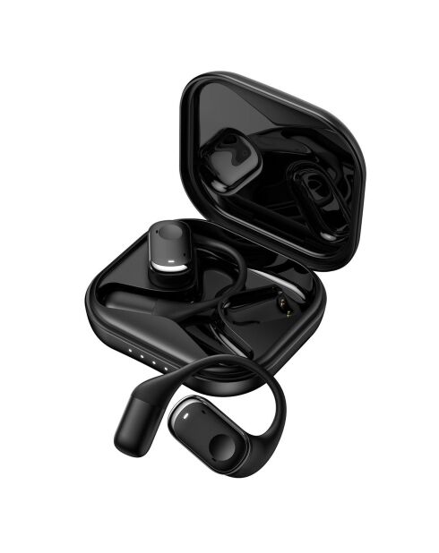 Ecouteurs sans fil Intra-Auriculaires Bluetooth 5.3 Sport edtion DYNAMIC avec Écran à LED + boitier chargeur noirs