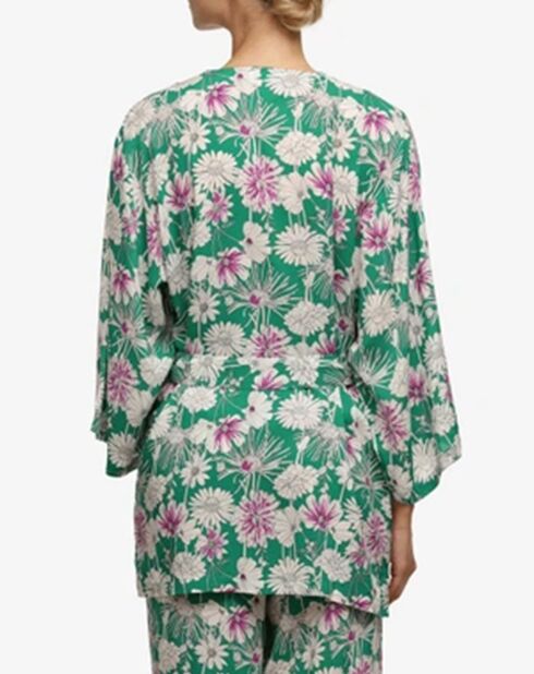 Kimono Naya imprimé grandes fleurs multicolore