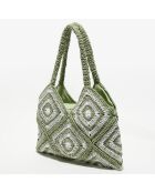 Sac porté épaule en papier vert - 45x24x34 cm