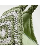 Sac porté épaule en papier vert - 45x24x34 cm