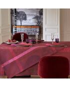 Nappe 100% Lin Symphonie Baroque Opéra rouge/violet