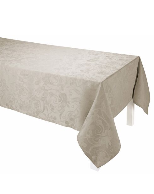 Nappe 100% Lin Tivoli Blé jaune gris