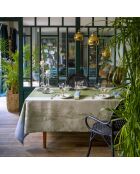 Mantel 100% lino Nile Cruise Green Palm