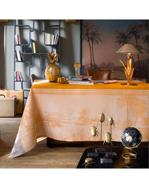 Nappe 100% Lin Croisière sur le Nil Désert orange