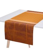 Chemin de table 100% Lin Croisière sur le Nil Désert orange - 50x150 cm