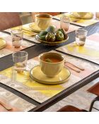 4 tovagliette rivestite Hacienda in arenaria beige/rosa - 50x36 cm