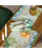 4 Sets de table enduits La Vie en Vosges Jonquille verts - 50x36 cm