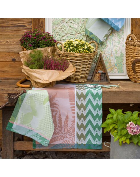 2 strofinacci La Vie en Vosges Fougère marroni - 80x60 cm