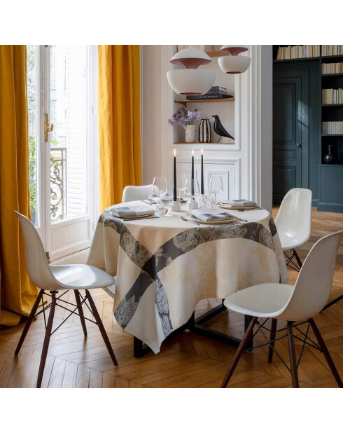 Nappe À La Française Soie jaune/beige