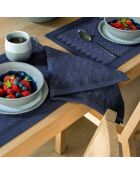 4 Serviettes de table Club Prusse bleues - 50x50 cm