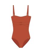 Maillot 1 Pièce bustier Yocoa orange