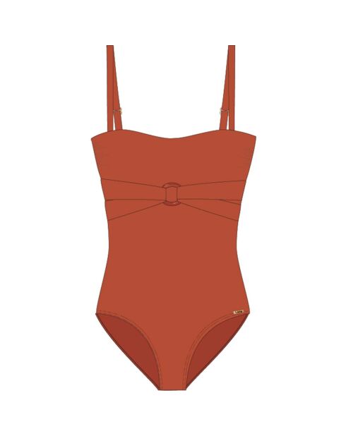 Maillot 1 Pièce bustier Yocoa orange