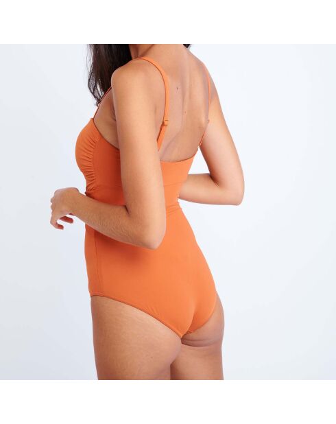 Maillot 1 Pièce bustier Yocoa orange