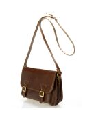 Sac bandoulière en Cuir marron - 26x12x19 cm