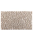 Alfombra de baño Friza blanca/marrón - 45x75 cm