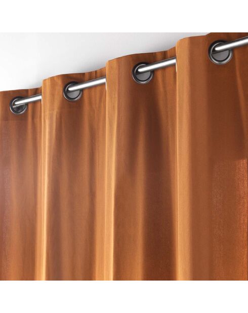 2 Rideaux à Oeillets Twily marron - 135x260 cm