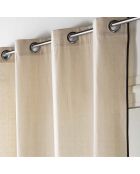 2 Rideaux à Oeillets Capria naturel - 140x240 cm