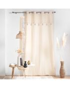 2 Rideaux à Oeillets Izigold naturel - 140x240 cm
