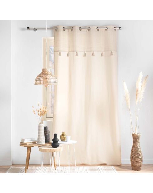 2 tende con occhielli in oro naturale Izigold - 140x240 cm