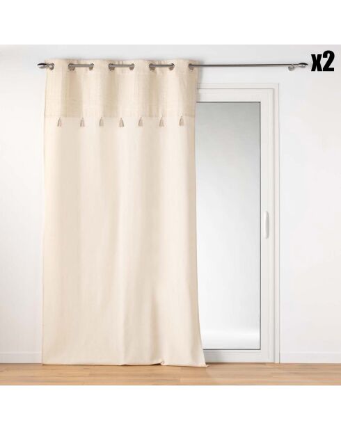 2 tende con occhielli in oro naturale Izigold - 140x240 cm