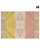 4 tovagliette rivestite Hacienda in arenaria beige/rosa - 50x36 cm