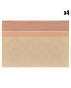 4 manteles individuales revestidos Essentiel Graphique Terre de color beige, 50 x 36 cm