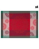 4 tovagliette rosse Ruby Star Light - 50x36 cm