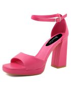 Sandales Angèle roses - Talon 10 cm