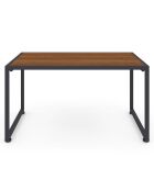 Salon de jardin Ozéa 2 places en métal gris anthracite/rotin