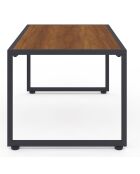 Salon de jardin Ozéa 2 places en métal gris anthracite/rotin