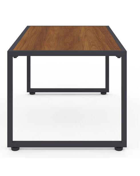 Salon de jardin Ozéa 2 places en métal gris anthracite/rotin