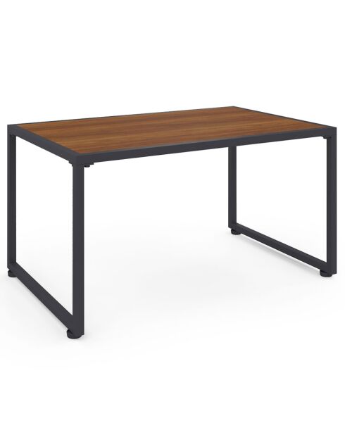 Salon de jardin Ozéa 2 places en métal gris anthracite/rotin