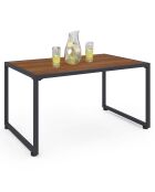 Salon de jardin Ozéa 2 places en métal gris anthracite/rotin