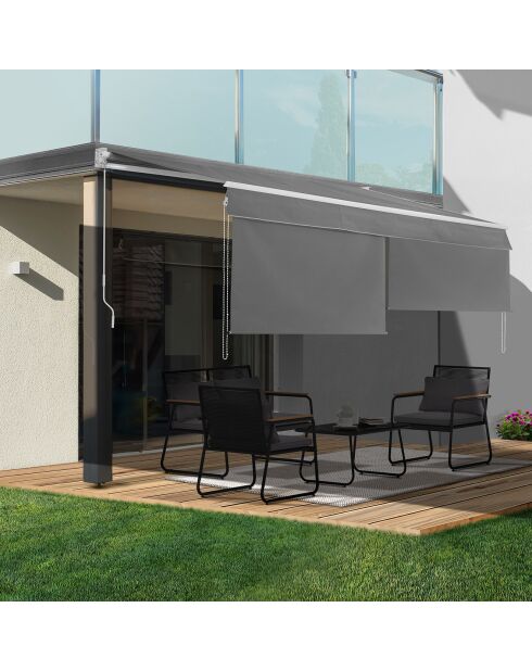 Store banne vertical Genova 3x2m gris - 300x200 cm