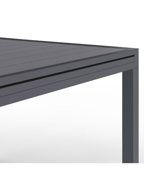 Salon de jardin extensible 8 places en polywood gris