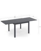 Salon de jardin extensible 8 places en polywood gris