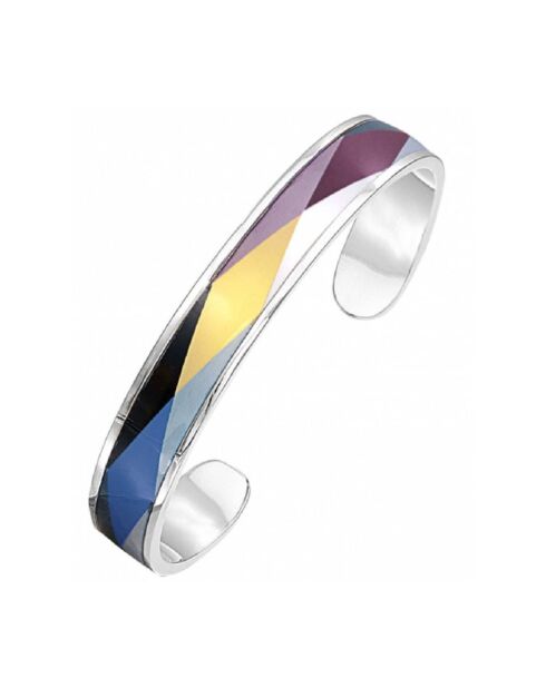 Zilver/veelkleurige verzilverde Masquerade-armband