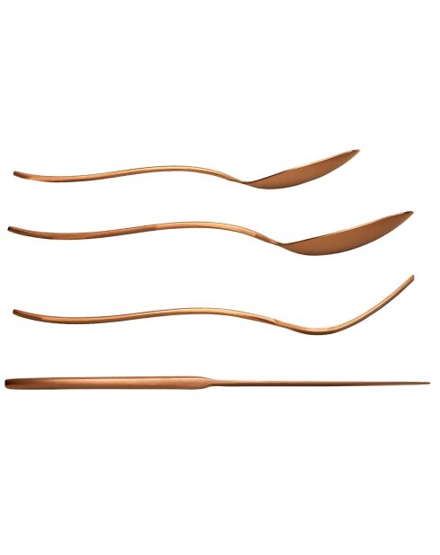 Ménagère en acier inoxydable cuivrée - 24 pièces