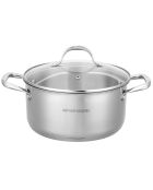 Marmite avec couvercle Fixe induction grise - D.36 cm