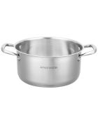 Marmite avec couvercle Fixe induction grise - D.36 cm