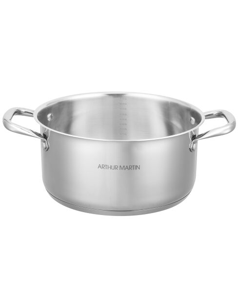 Marmite avec couvercle Fixe induction grise - D.36 cm